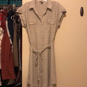 Express Button Up - Fit and Flare Dress